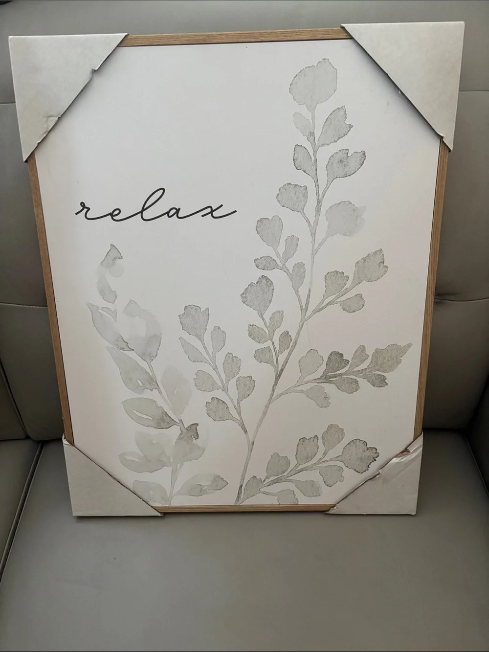 Hobby Lobby Relax Botanical Art - Gray & White